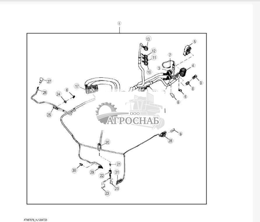 Main Engine Frame Vehicle Wiring Harness 